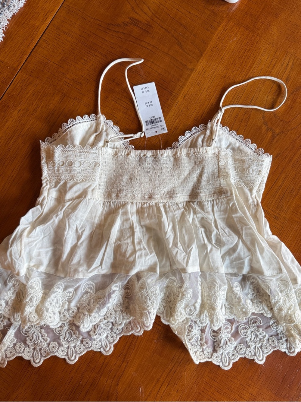 NWT Abercrombie & Fitch Babydoll Lace-Trim Cami - Picture 8 of 8